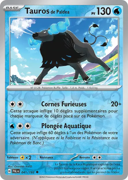 Tauros de Paldea Reverse