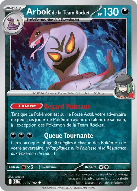 Arbok de la Team Rocket Reverse