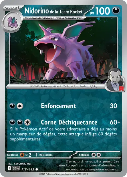 Nidorino de la Team Rocket Reverse